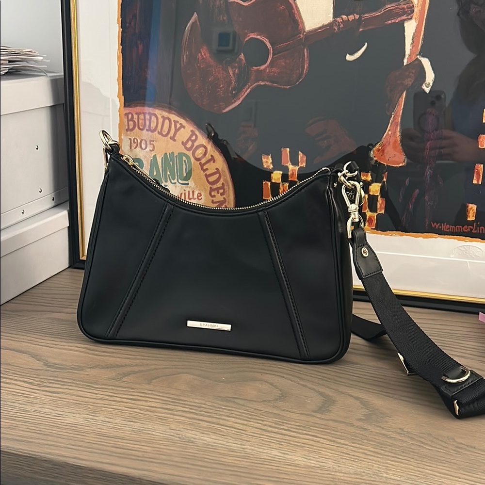 Brahmin Esme Black On-ward Genuine Leather Shoulder Bag